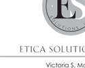 Thumbnail image of Etica letterhead design, which features an interlocked E and S for Etica Solutions, LLC.